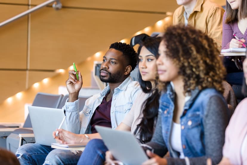 Group of students watching a lecture